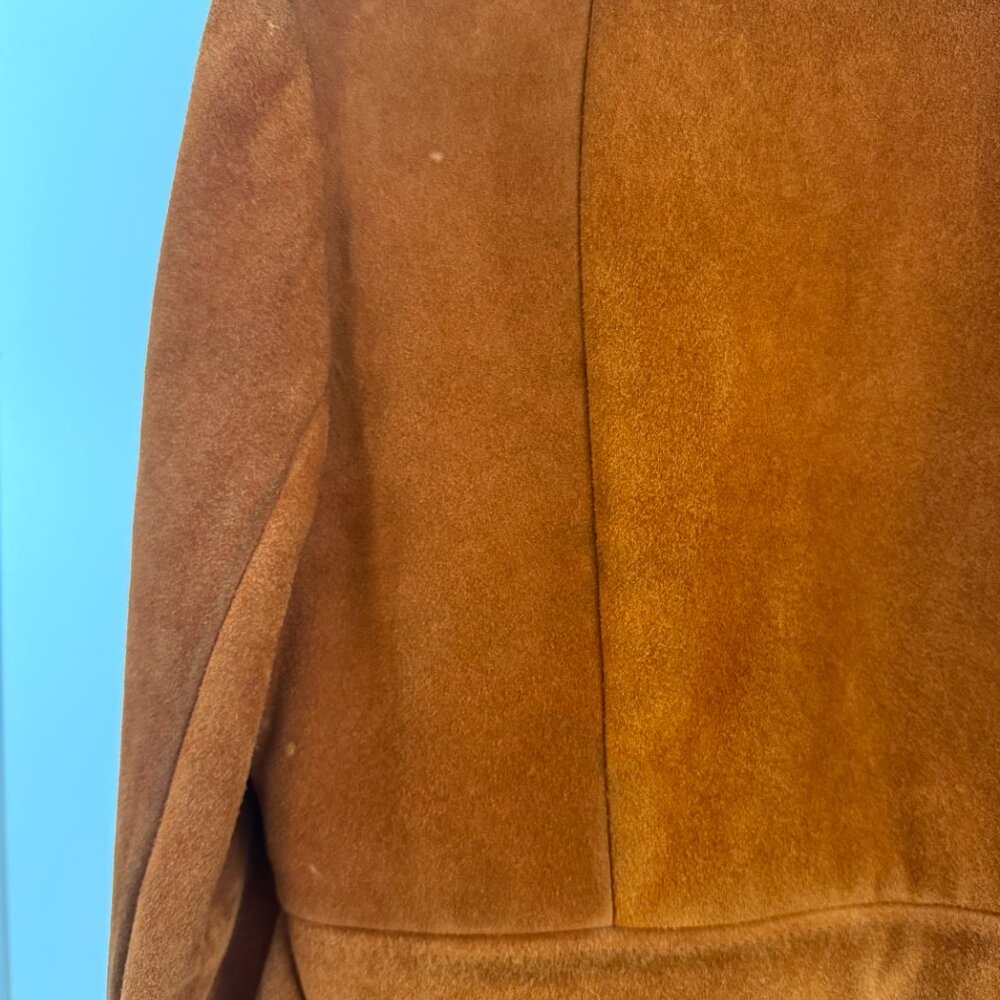 60's Vintage Sears Jr. Bazaar Suede with Fur collar Jacket - Picture 9 of 9